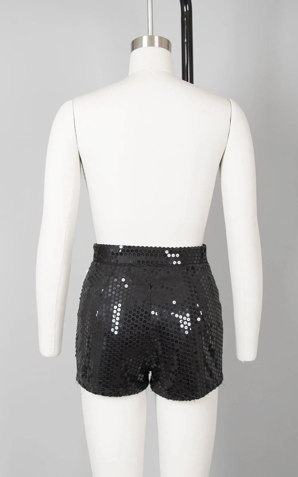 $50 & UNDER SALE || 1990s Guess Black Sequin Hot Pants | small