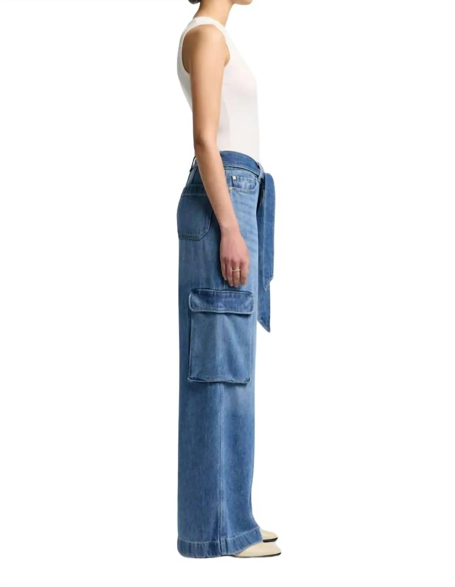 7 For All Mankind - Dream Cargo Palazzo Denim Jeans