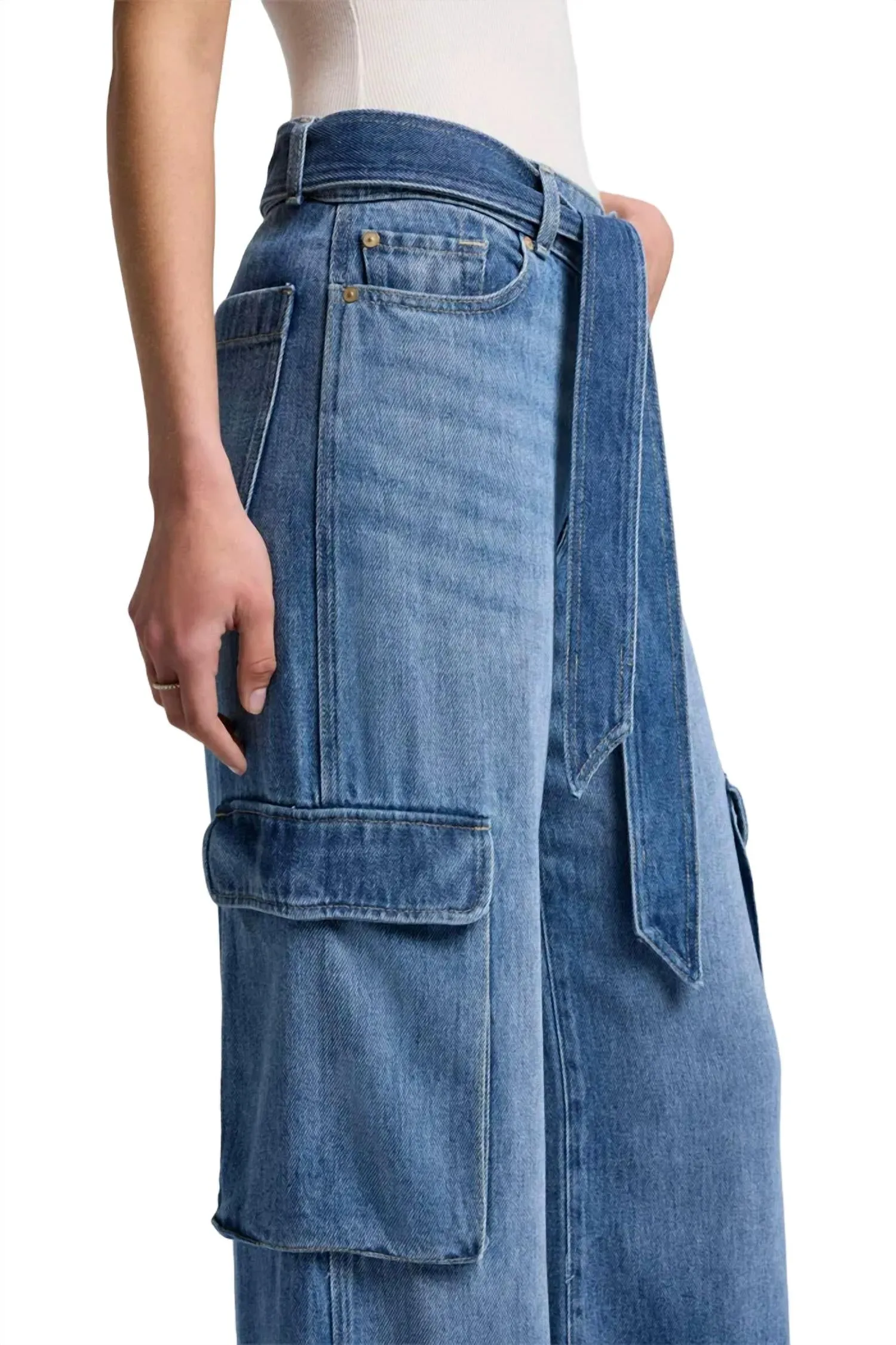7 For All Mankind - Dream Cargo Palazzo Denim Jeans