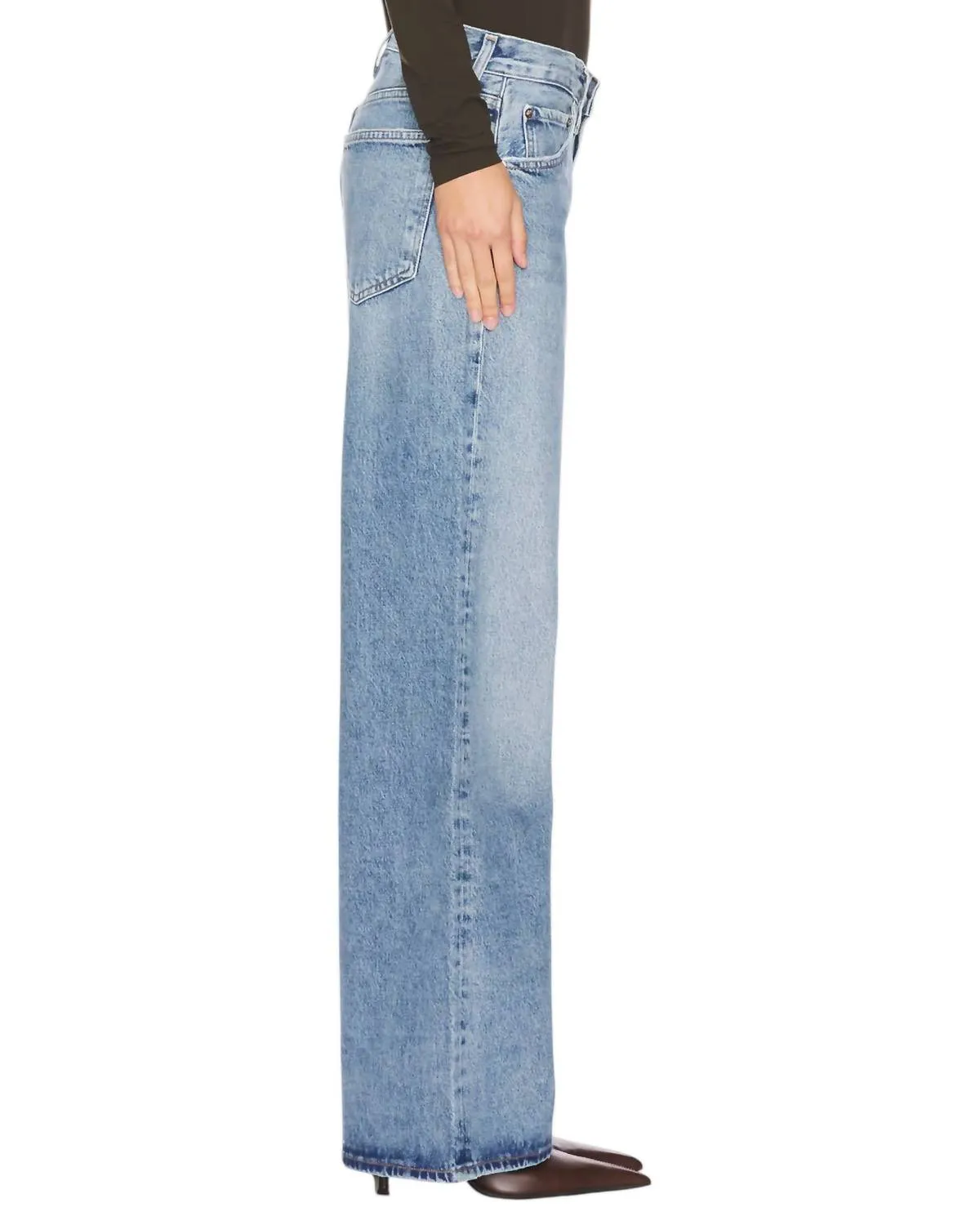 Agolde - Clara Low Rise Baggy Flare Jeans