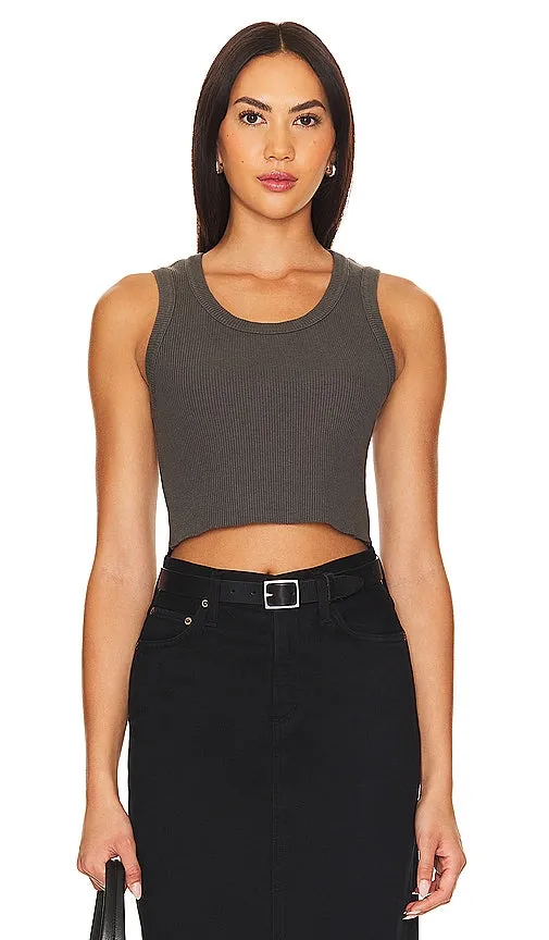 AGOLDE Cropped Poppy Tank in Grey