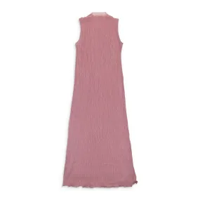 CALLIPYGIAN PLEATED LUREX LIGHT?PINK TANK DRESS