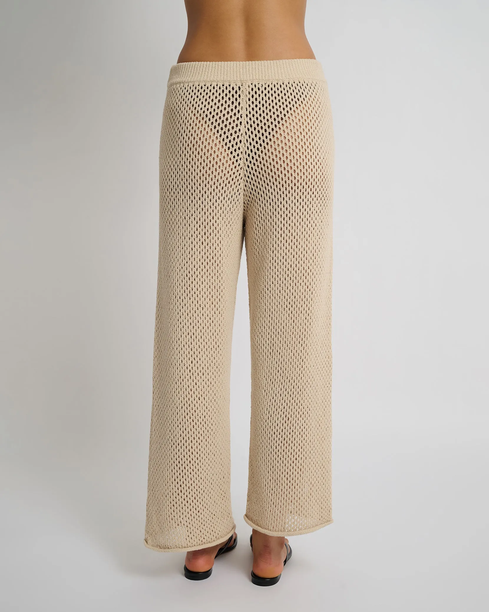 Crochet Knit Wide Leg Pant