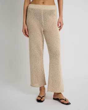 Crochet Knit Wide Leg Pant