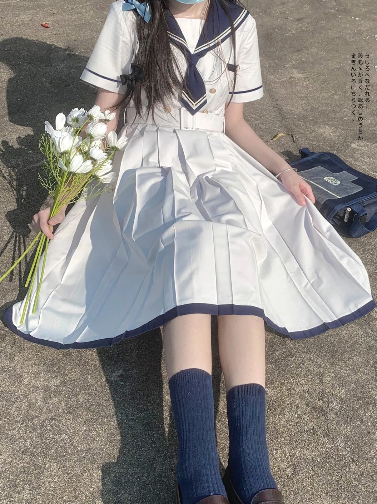 Dress College Style Collar Pleated Sailor