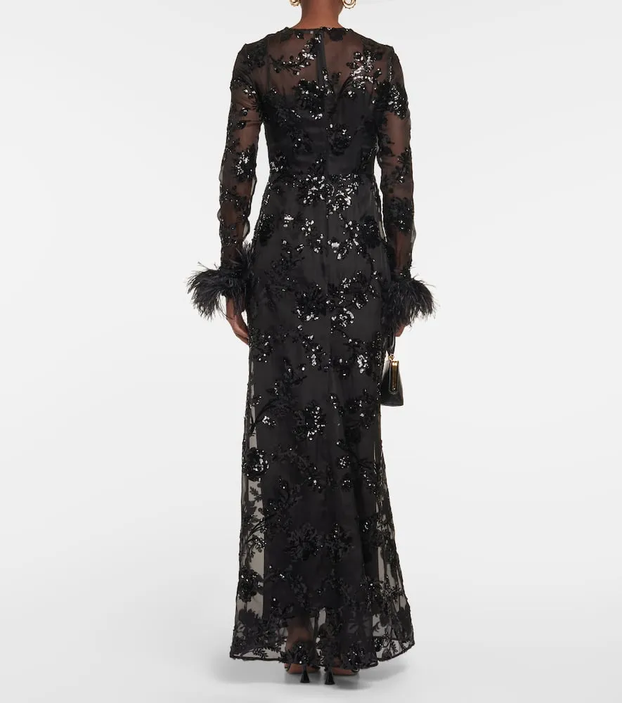 Erdem Malvina embellished silk gown