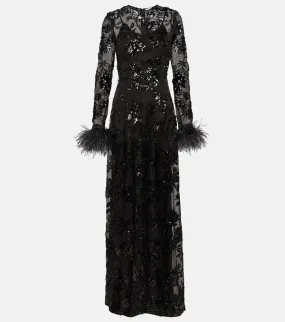 Erdem Malvina embellished silk gown