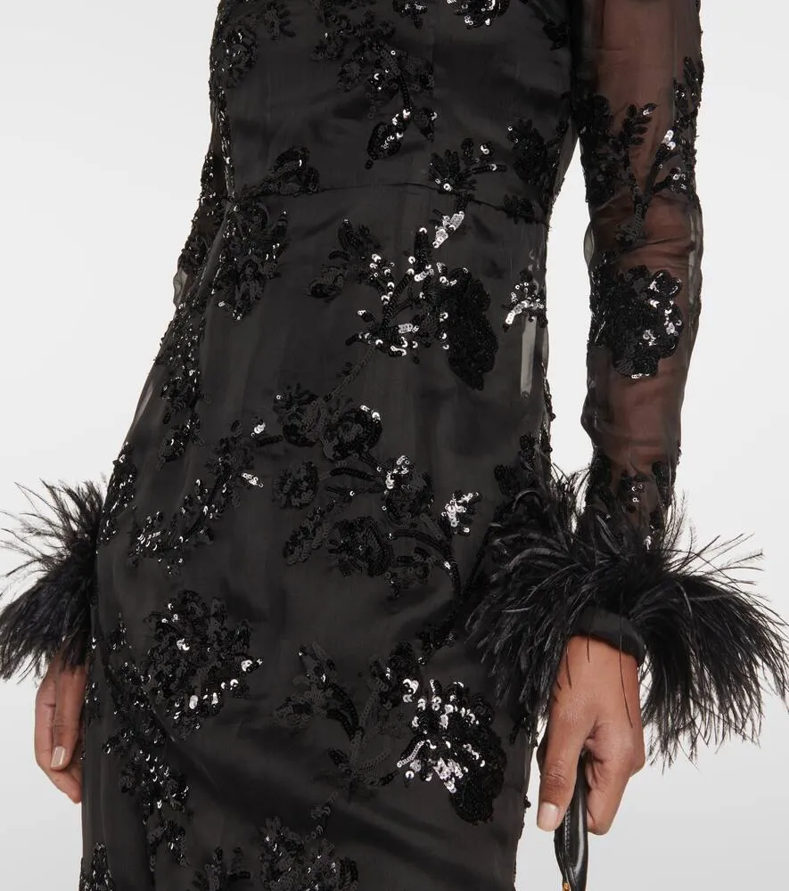 Erdem Malvina embellished silk gown