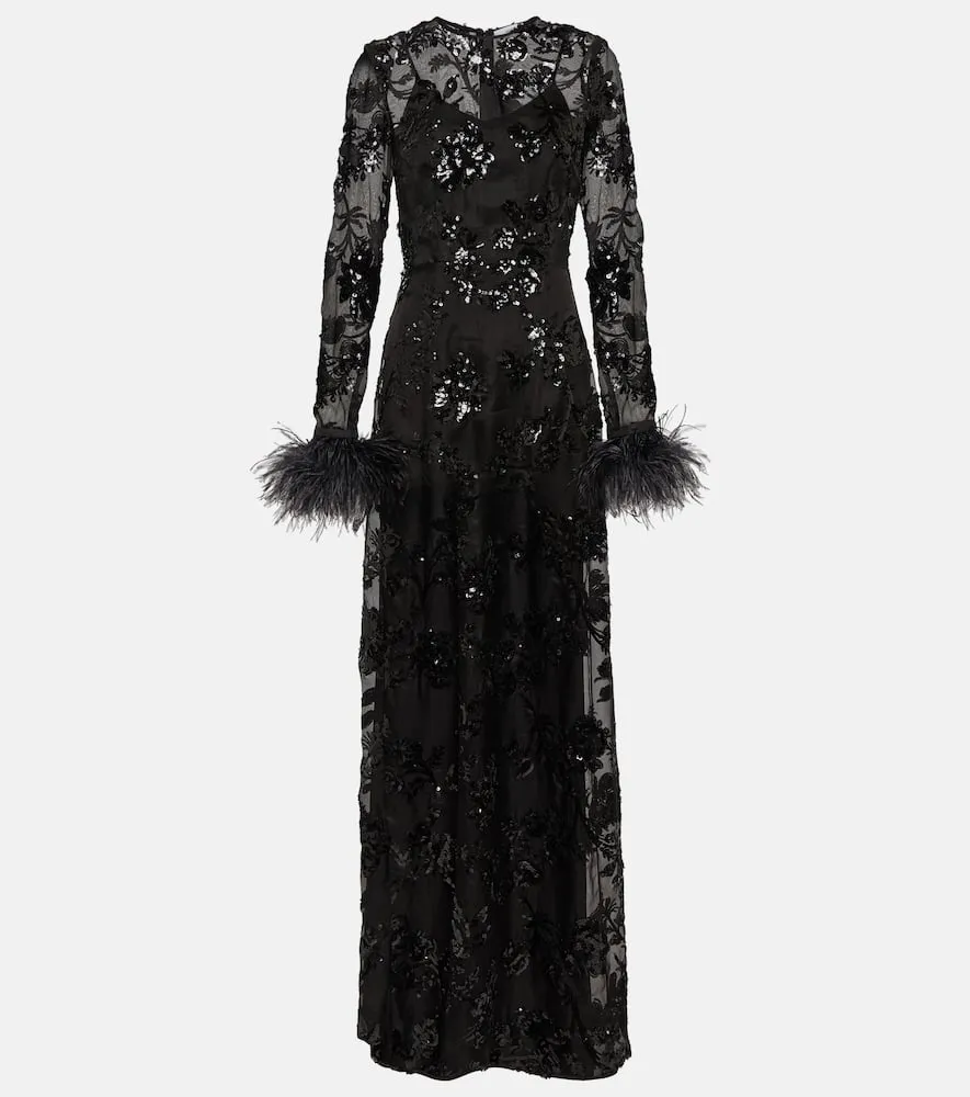 Erdem Malvina embellished silk gown
