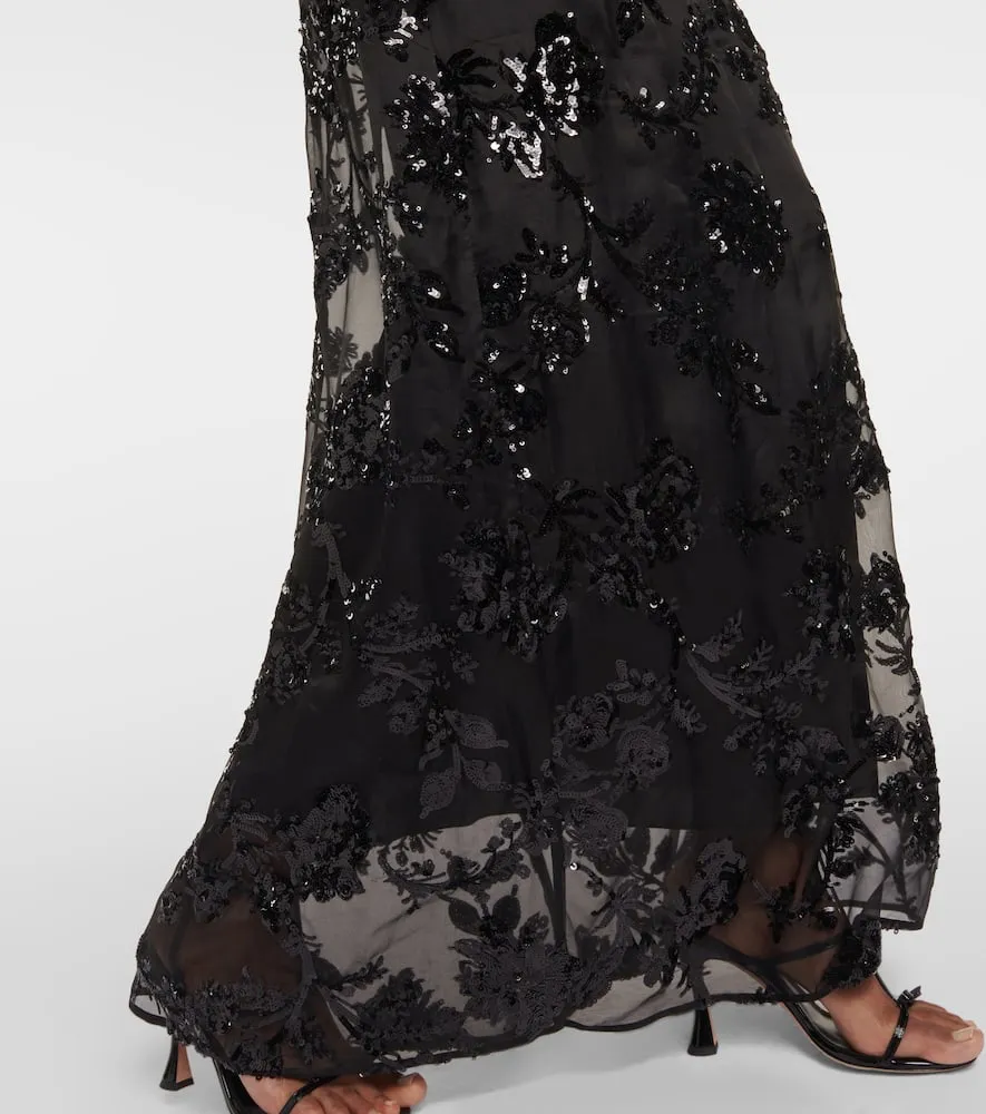 Erdem Malvina embellished silk gown