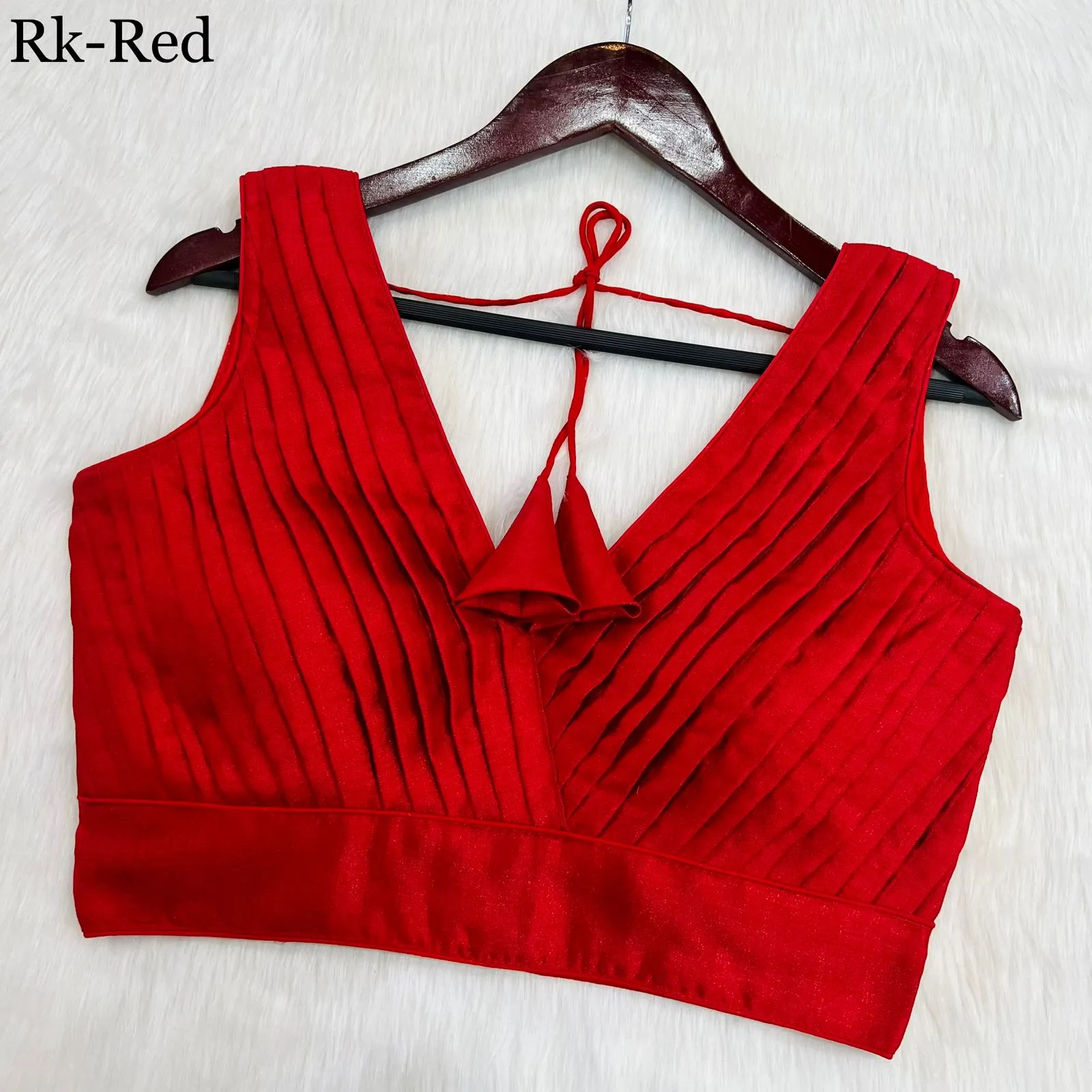 PLEATED DESINGER COBRA SILK BLOUSE