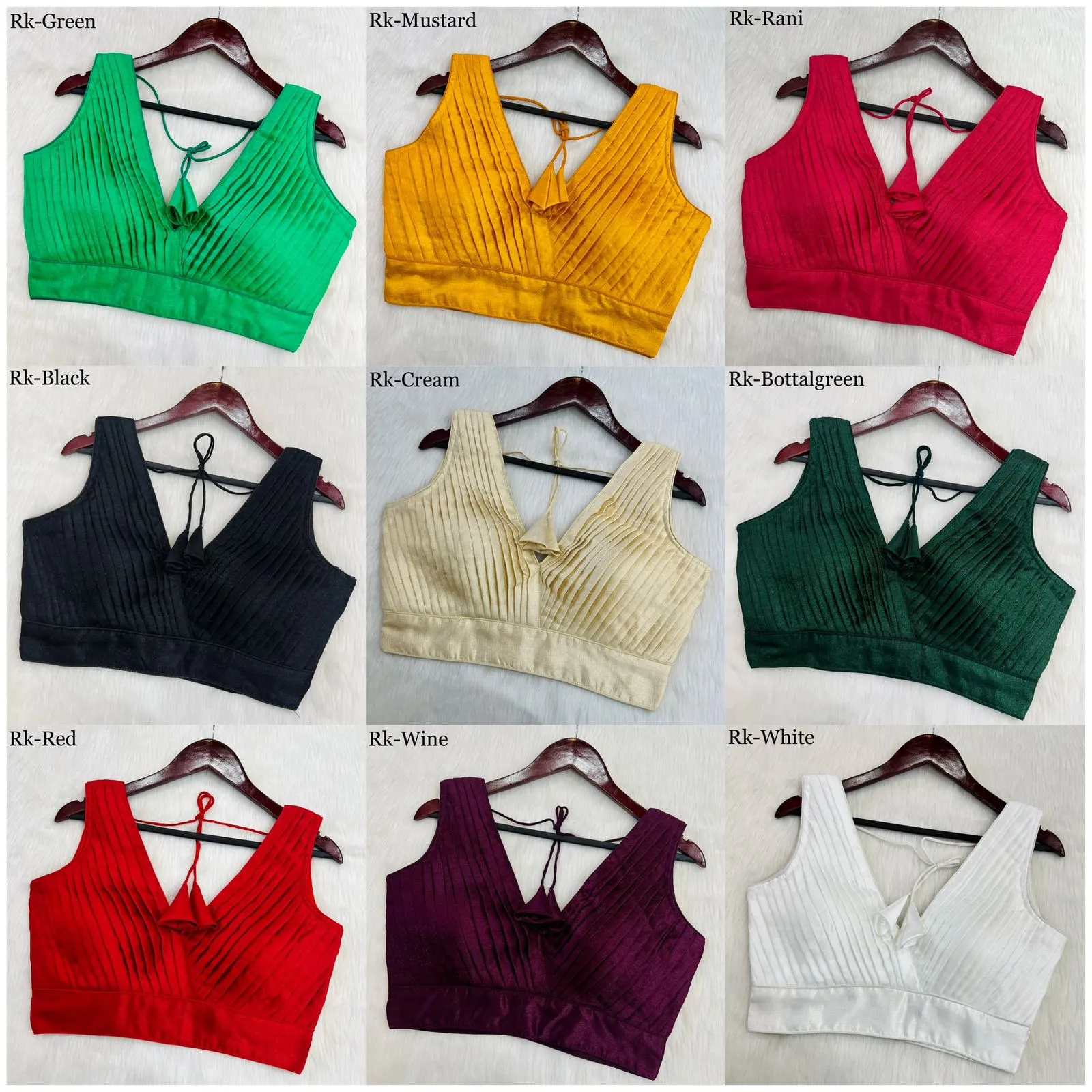 PLEATED DESINGER COBRA SILK BLOUSE