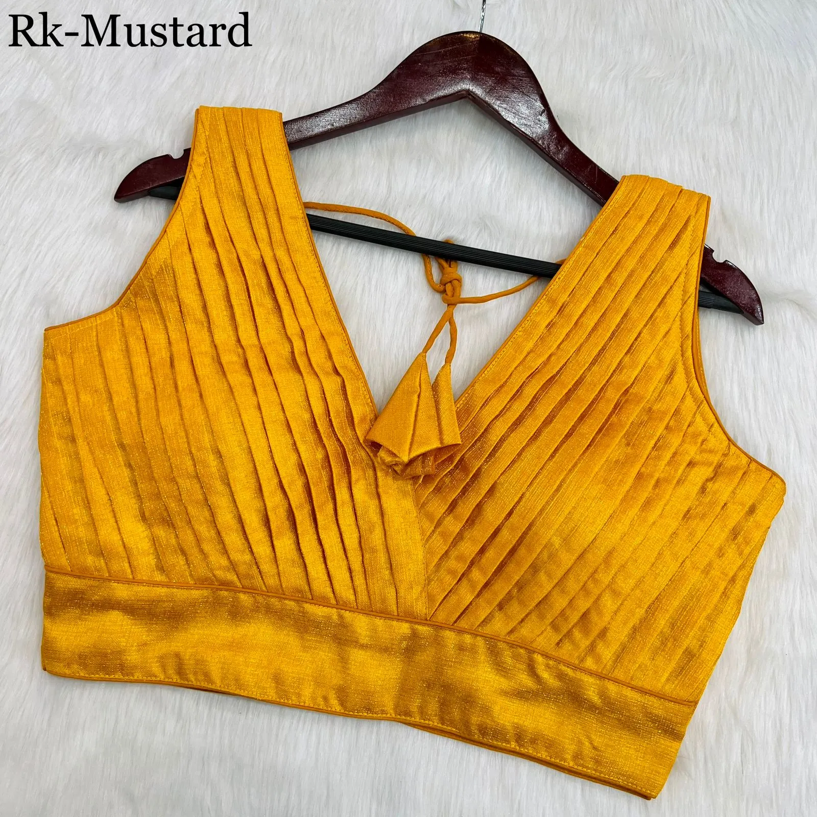 PLEATED DESINGER COBRA SILK BLOUSE