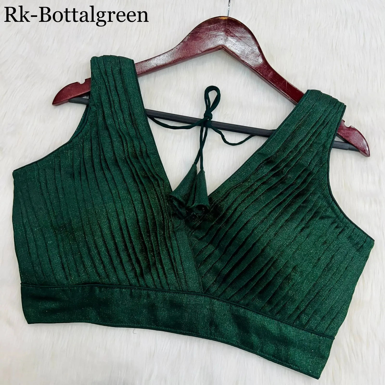 PLEATED DESINGER COBRA SILK BLOUSE
