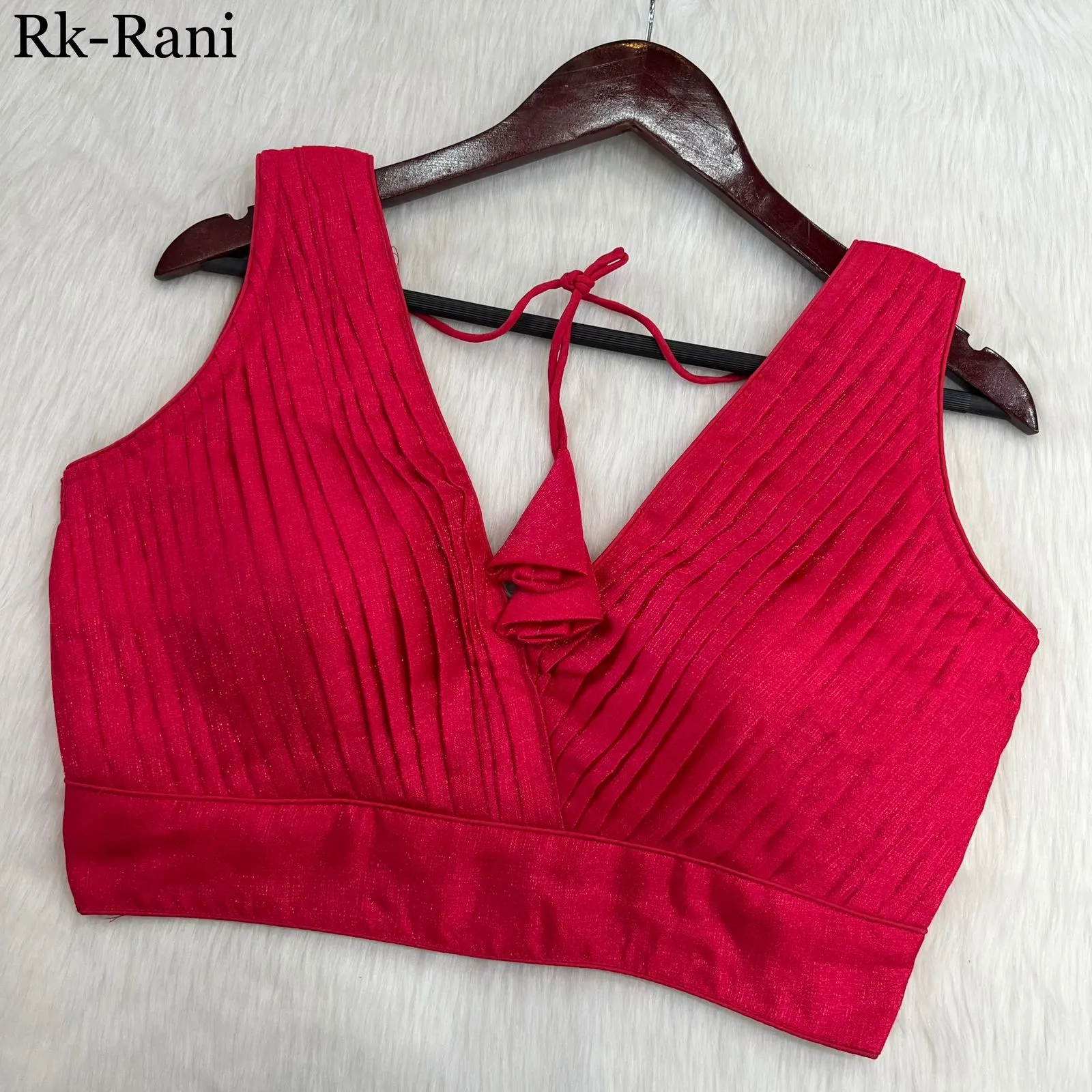 PLEATED DESINGER COBRA SILK BLOUSE