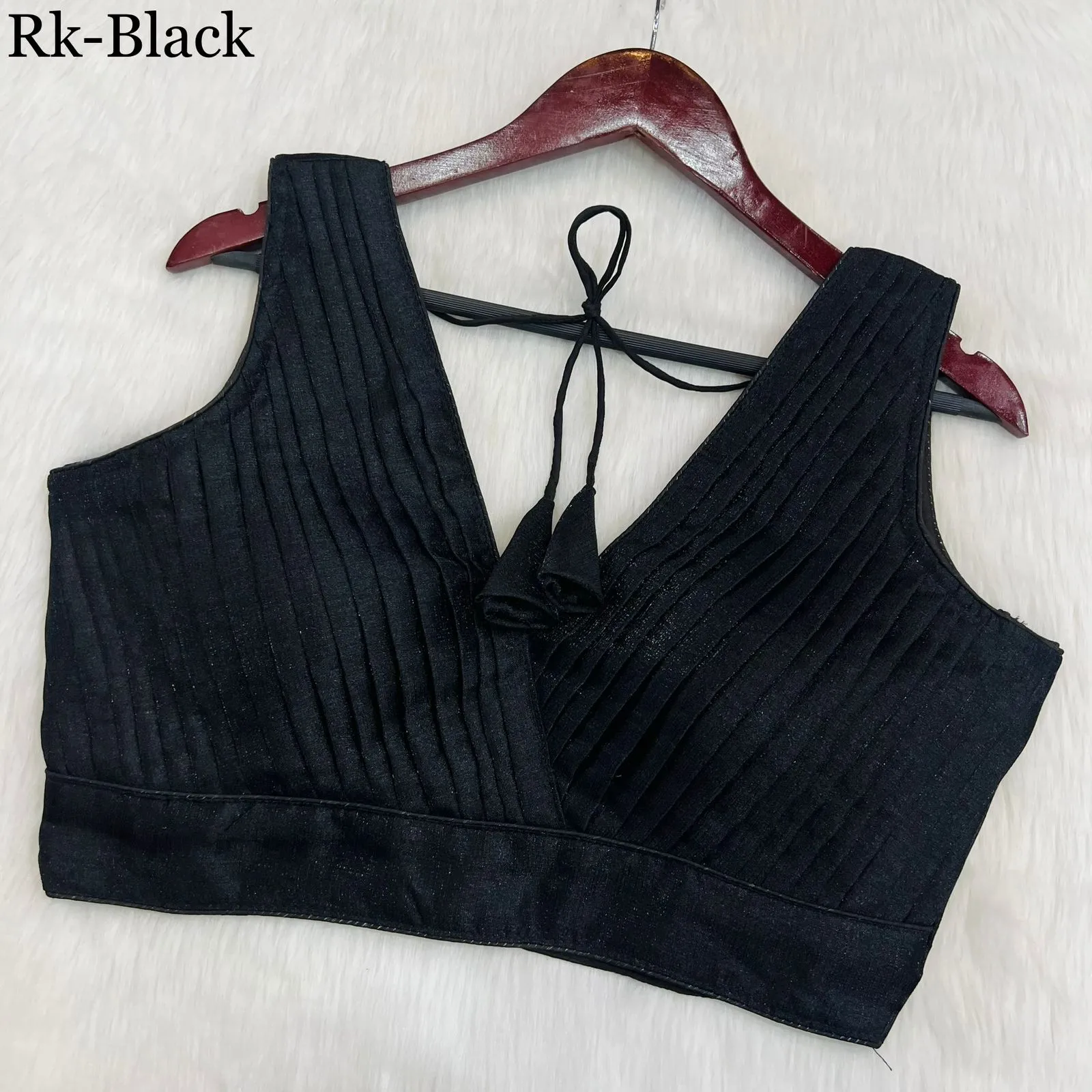 PLEATED DESINGER COBRA SILK BLOUSE