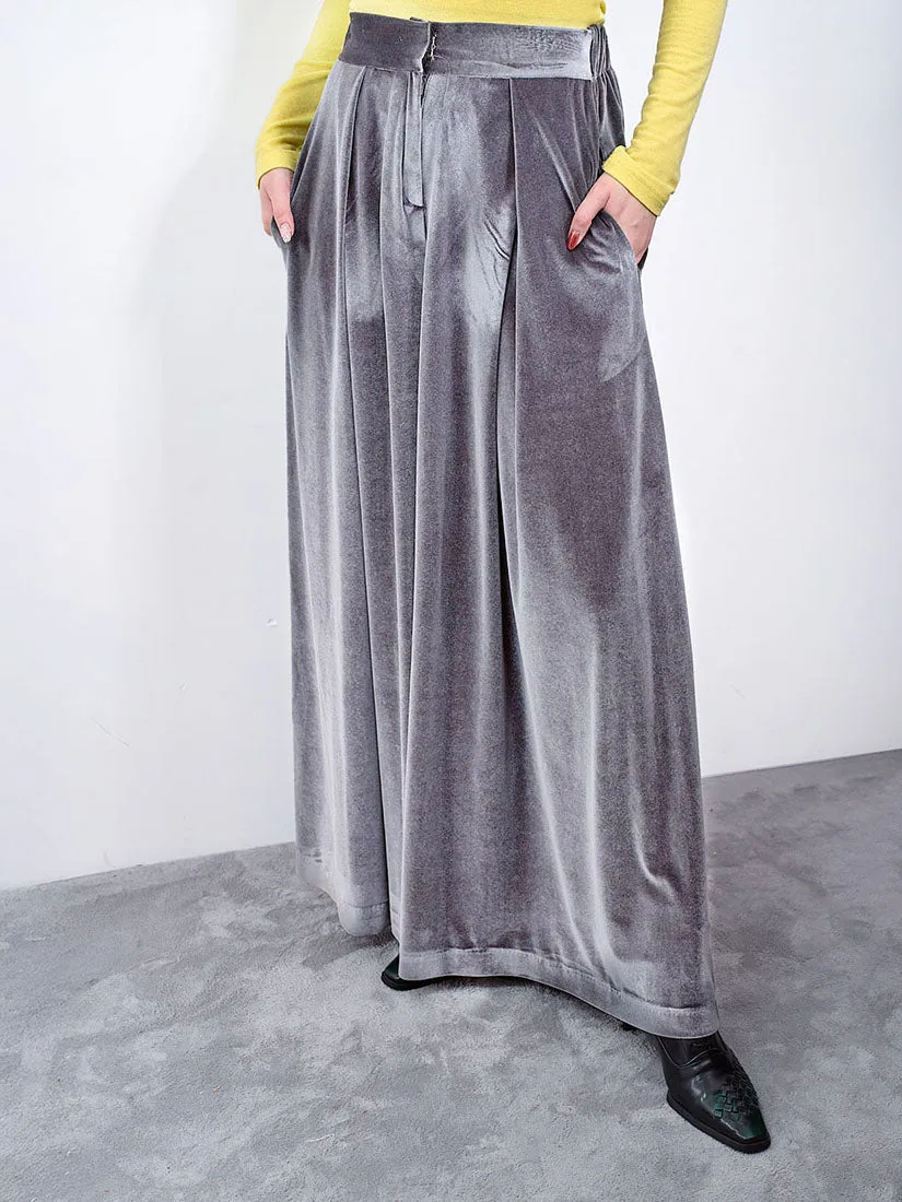 Pleated Velvet Culottes (3 Colours)
