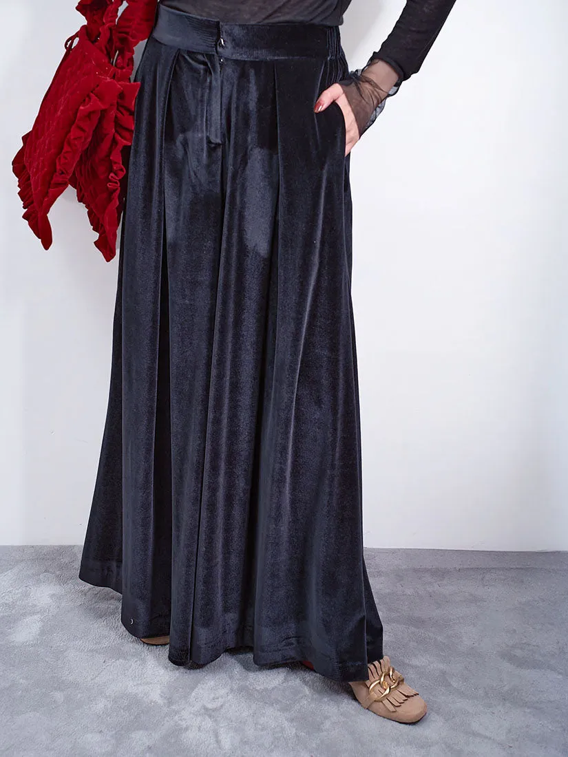 Pleated Velvet Culottes (3 Colours)