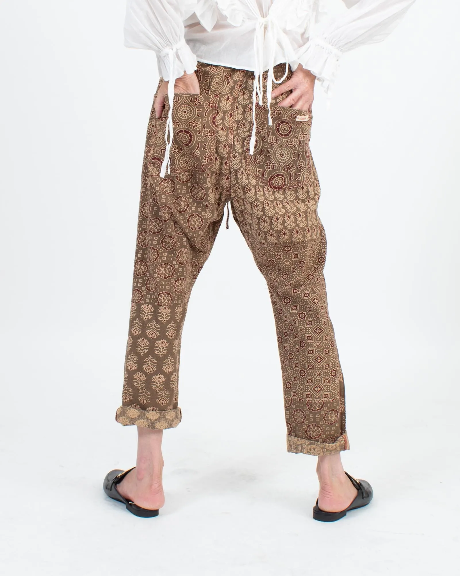 Printed Drop Crotch Jogger Pants