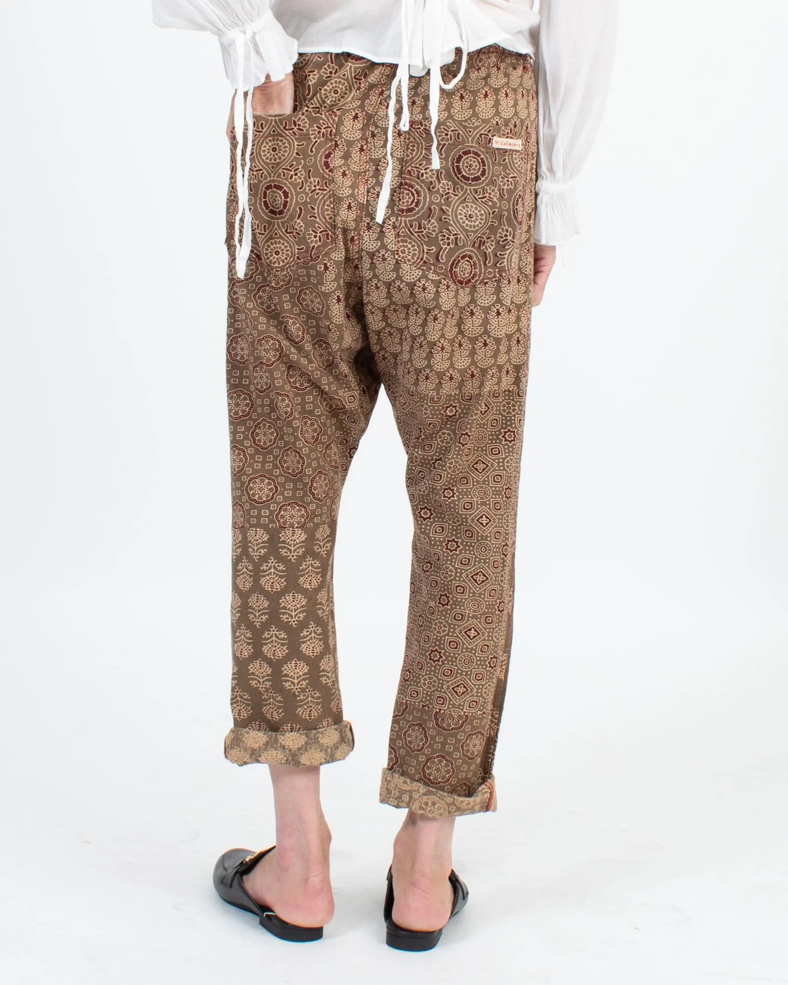 Printed Drop Crotch Jogger Pants