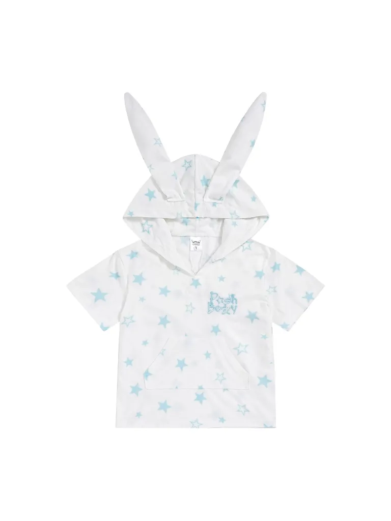 Rabbit and T-shirt Foodie with Star Ears Cropped