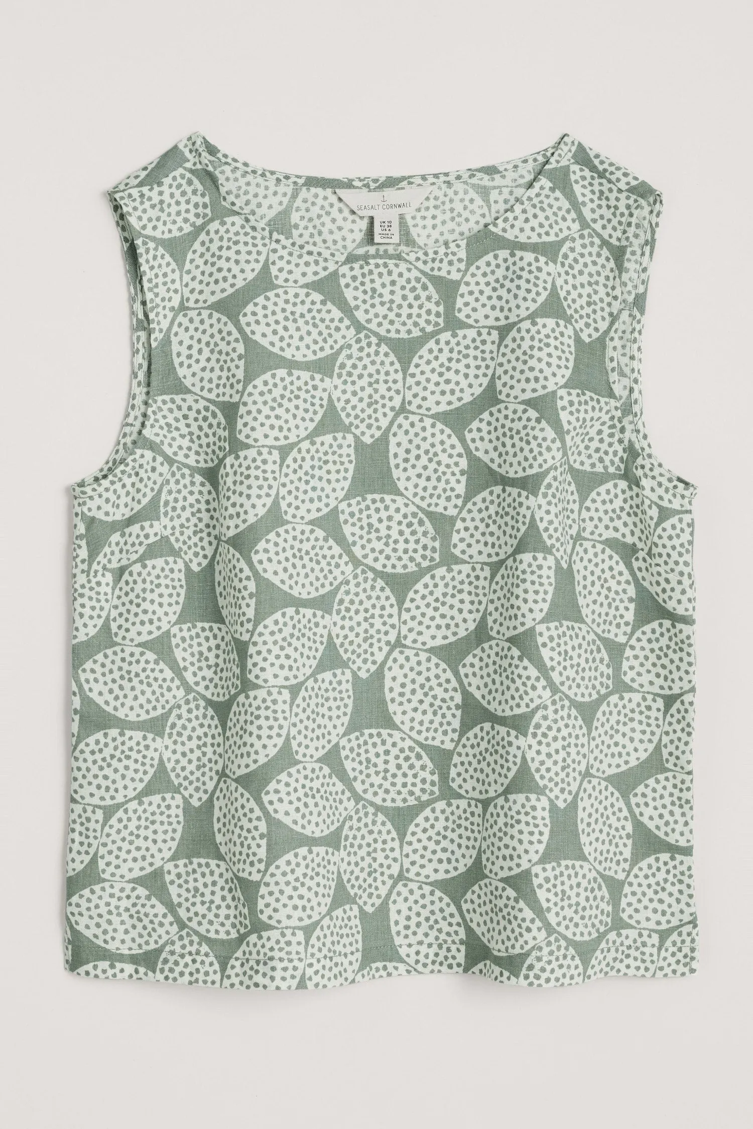 Seasalt Cornwall Colour Study Top - Lemon Stamp Greenware